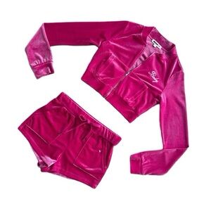MS NWT Pink velvet tracksuit matching set size medium